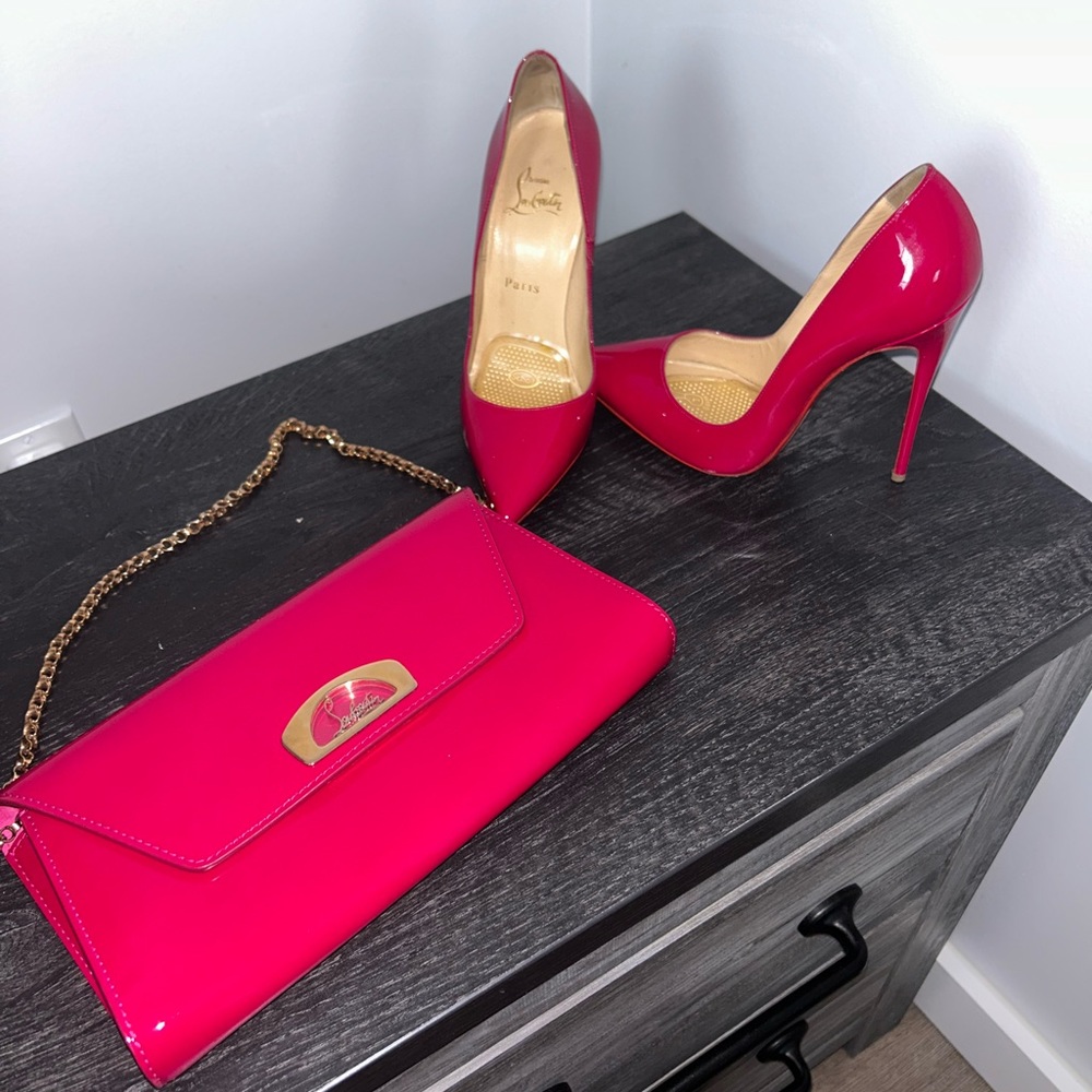Christian, Louboutin, Bag, and Shoes